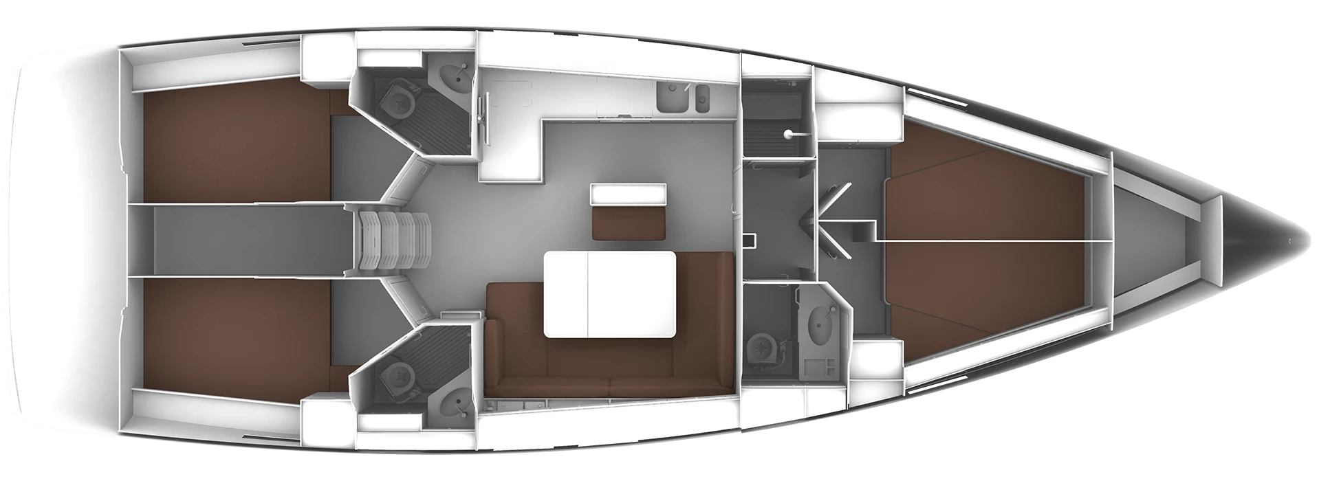 Bavaria Voyager 45 – Kabinengrundriss